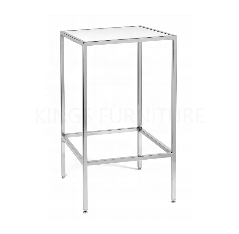 Modern Events and Wedding Stainless Steel Gold Chrome Cruiser Bar Table