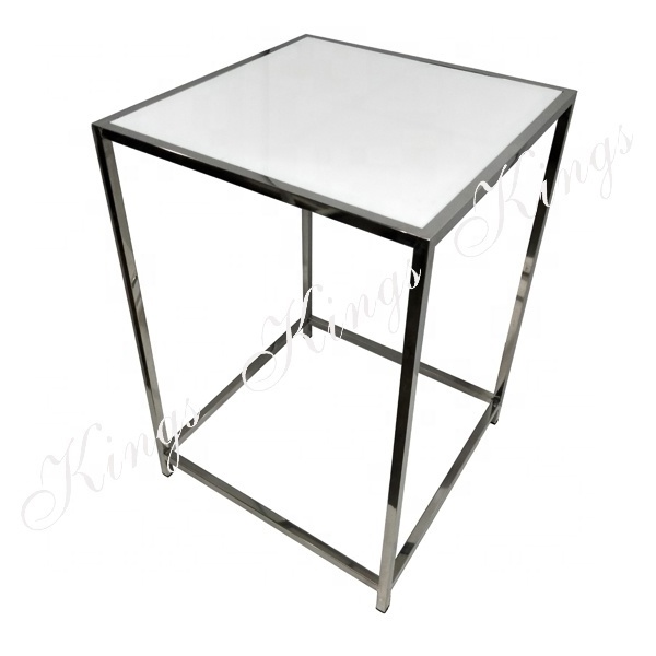 Modern Events and Wedding Stainless Steel Gold Chrome Cruiser Bar Table