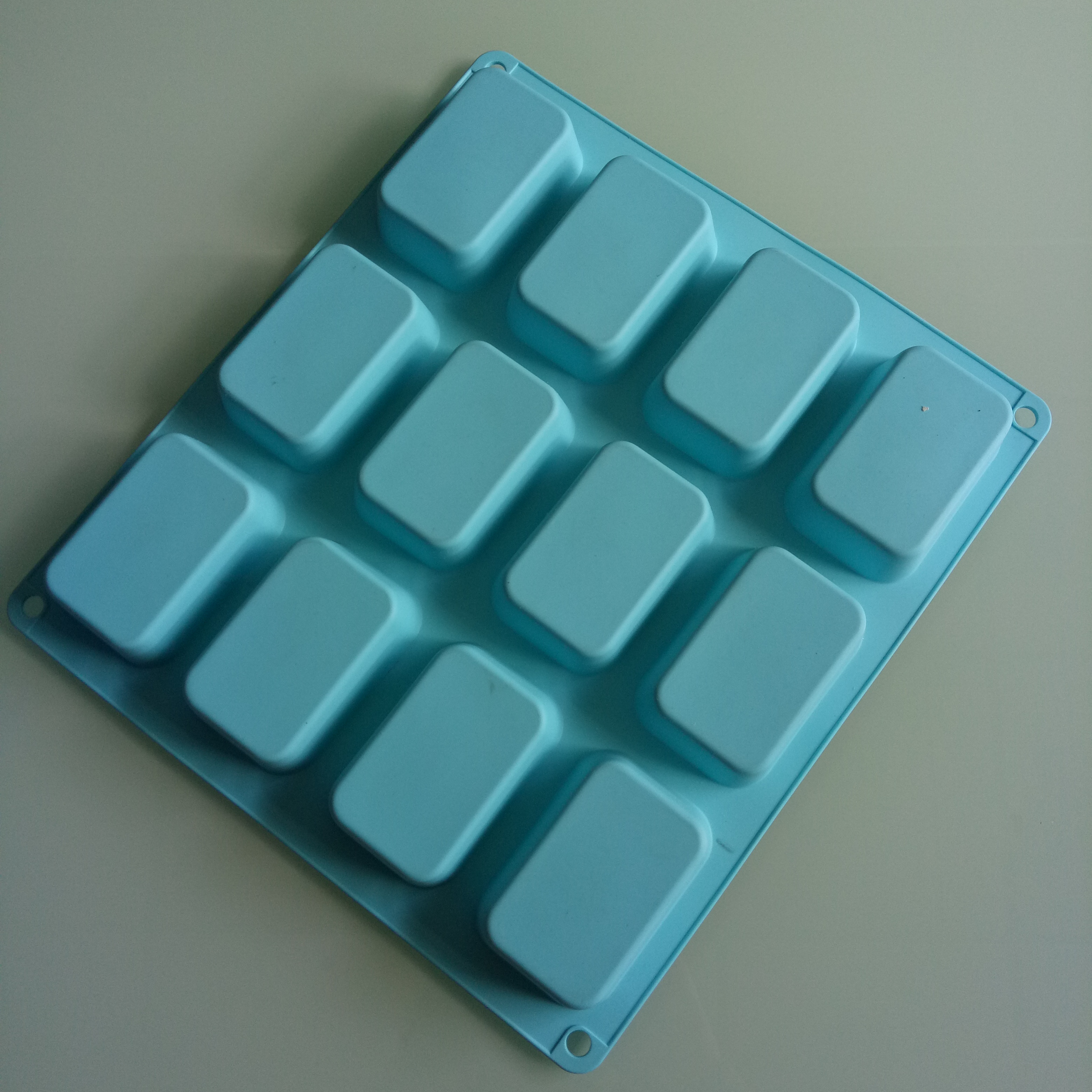 12 Oblongs Rectangle Bar Silicone Cake Baking Mold Cake Pan Muffin Cups Handmade Soap Moulds Biscuit Chocolate Ice Cube Tray DIY