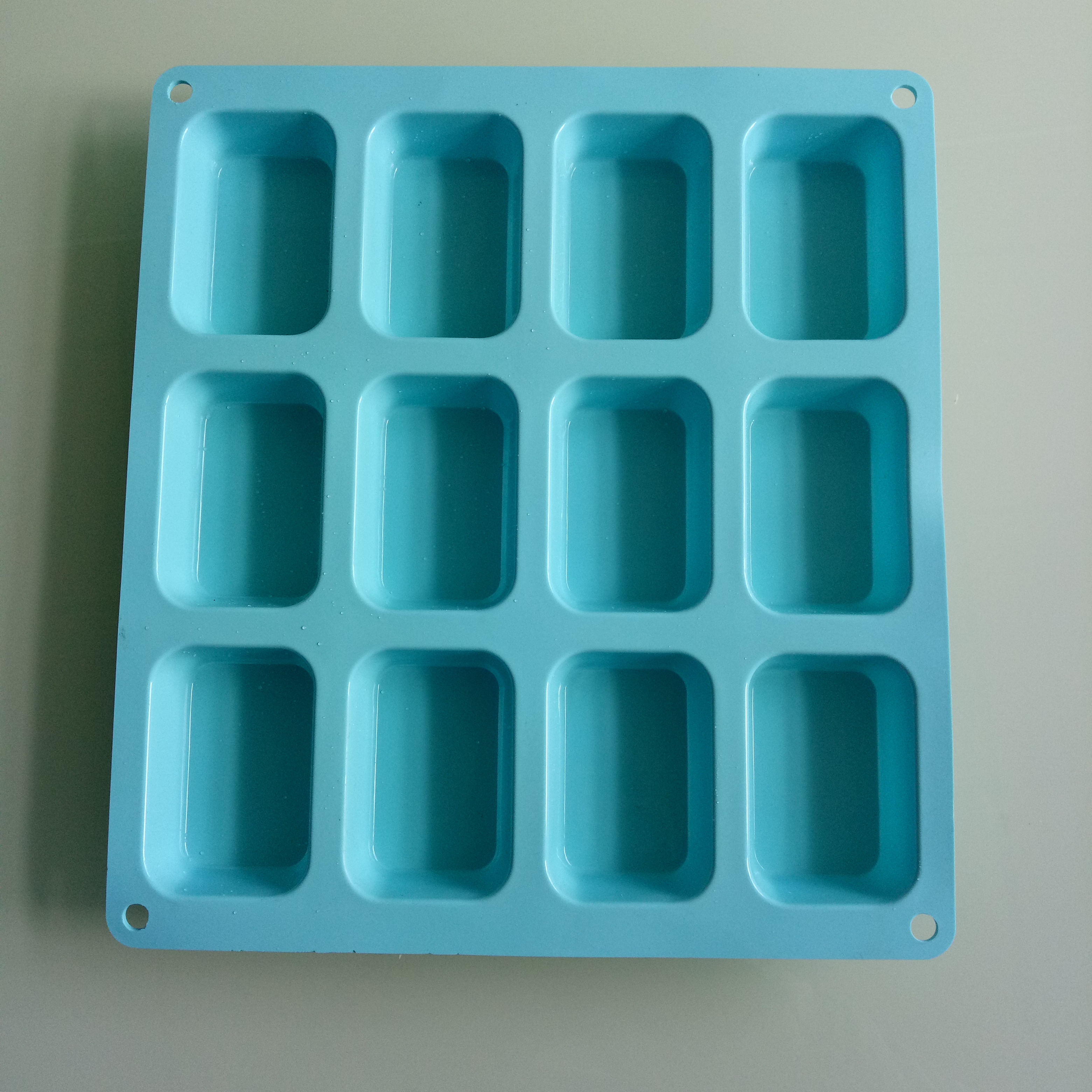 12 Oblongs Rectangle Bar Silicone Cake Baking Mold Cake Pan Muffin Cups Handmade Soap Moulds Biscuit Chocolate Ice Cube Tray DIY