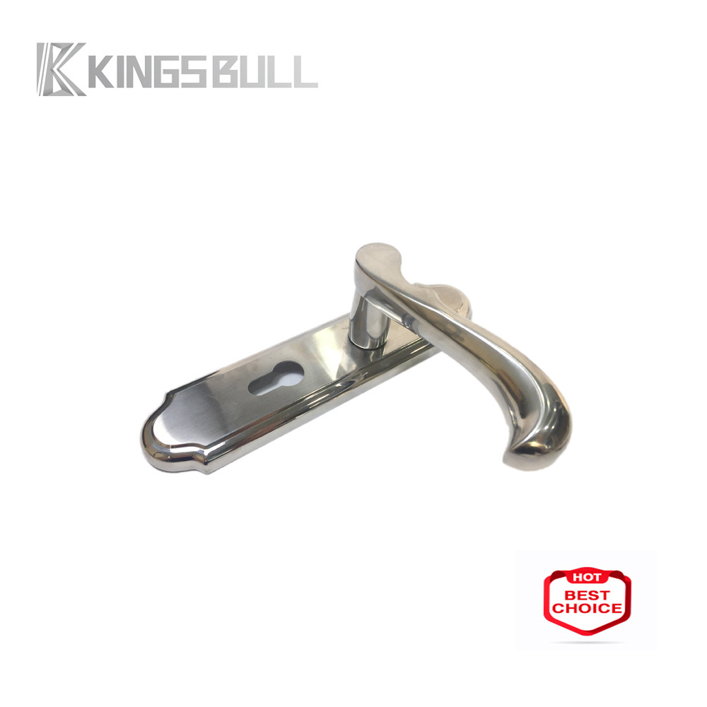 Stainless Steel Door Handle ,Door Lever Handle on Plate,SUS 201 Stainless Steel Plate Door Handle Lock