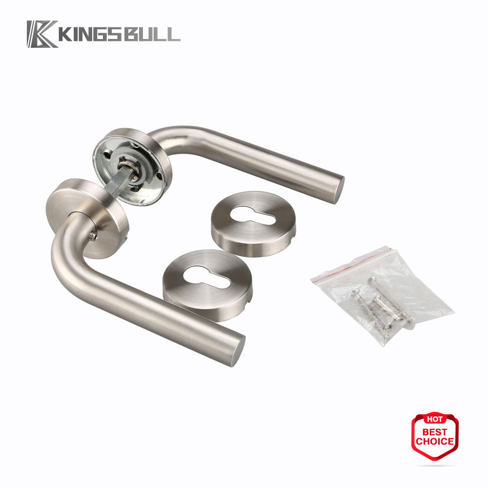 Kinnsbull Stainless Steel furniture hardware modern door knobs latch interior door handles with lock