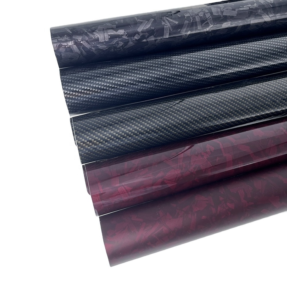 Wholesale 3D 6D high gloss matte velvet satin black red colored carbon fibre car vinyl vehicle wrap vinyl film