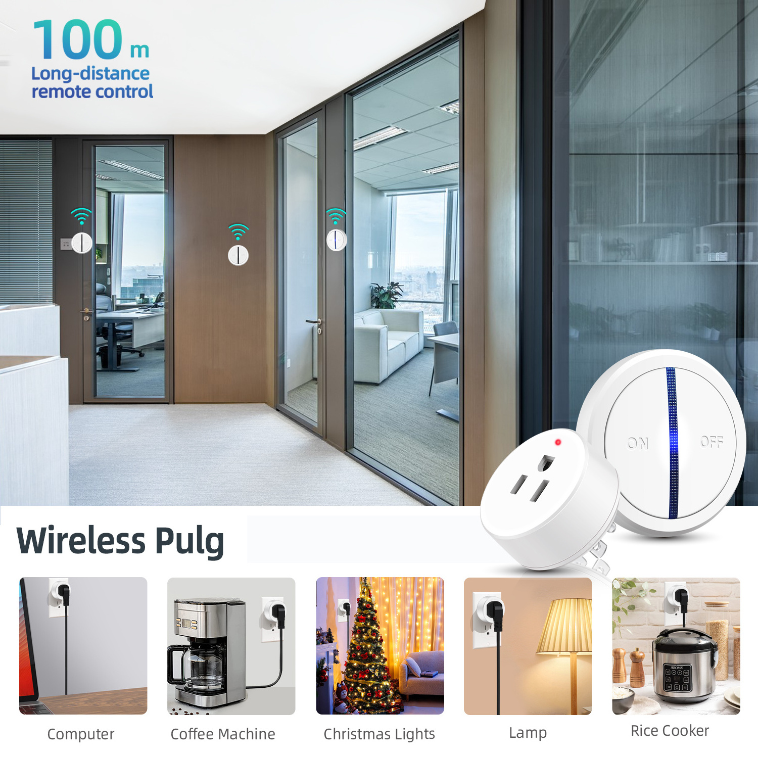 Good selling smart switch wifi plug IP66 wireless  smart power socket plug with remote home smart electrical plug with socket