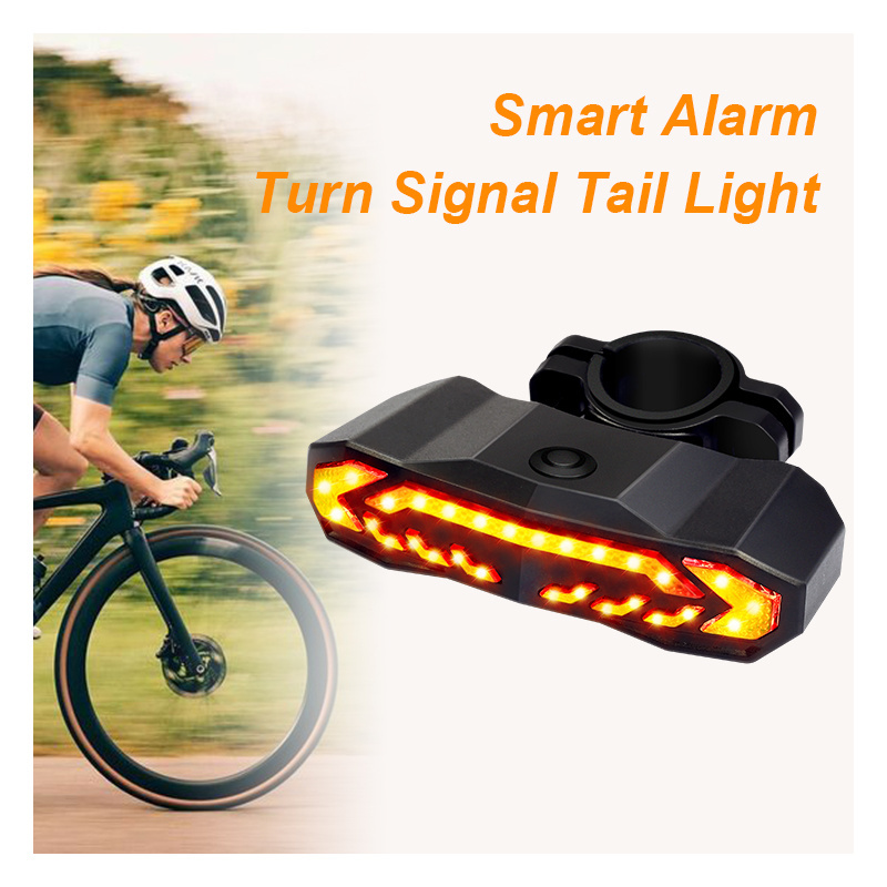 IP 65 Waterproof Bike Tail Light LED Rear Light for Bicycle with Remote PC Material Rechargeable and Battery Power Supply