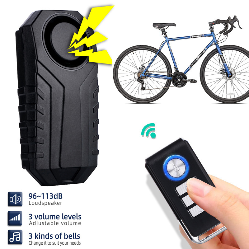 Most Popular  Wireless Remote Vibration Sensor Alarm bicycle alarms for bike anti theft alarm system