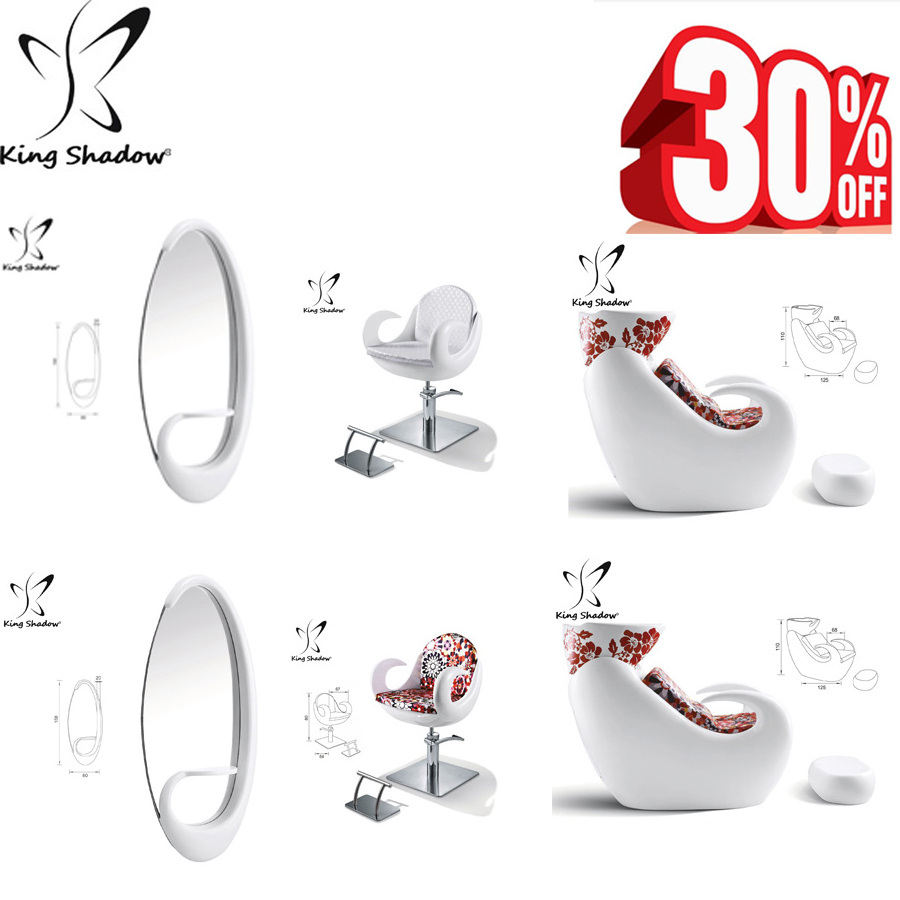 Salon Hair Equipment Package Shampoo Unit Mirror Station Barber Chair Salon Furniture Modern Hot Pink Salon Chairs Set for Sale