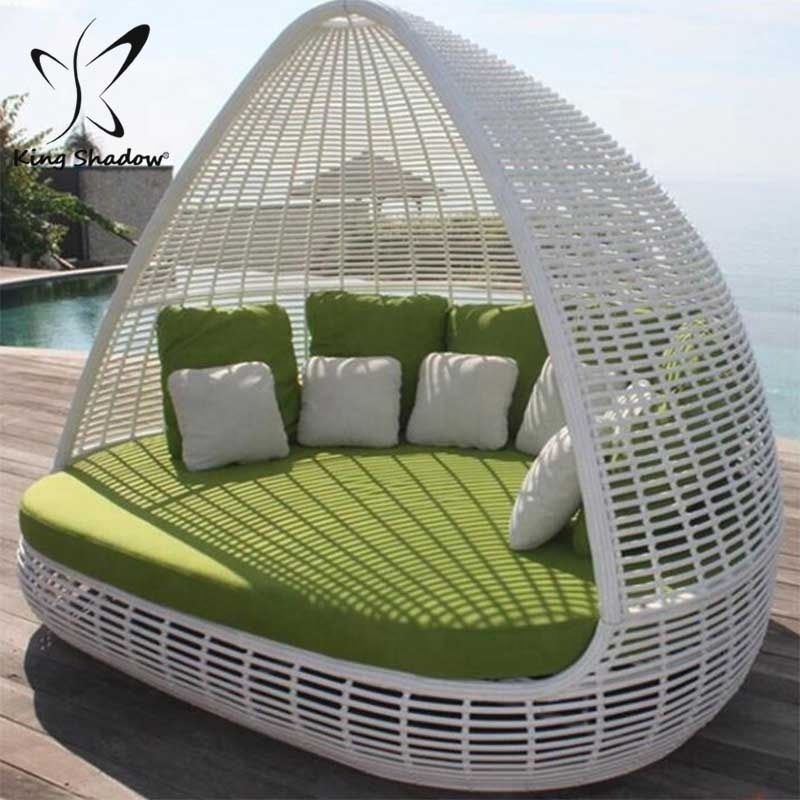 Outdoor Furniture Sun Lounger Wicker Sunbed  Garden Patio Rattan Daybed Swimming Pool Beach Club Furniture