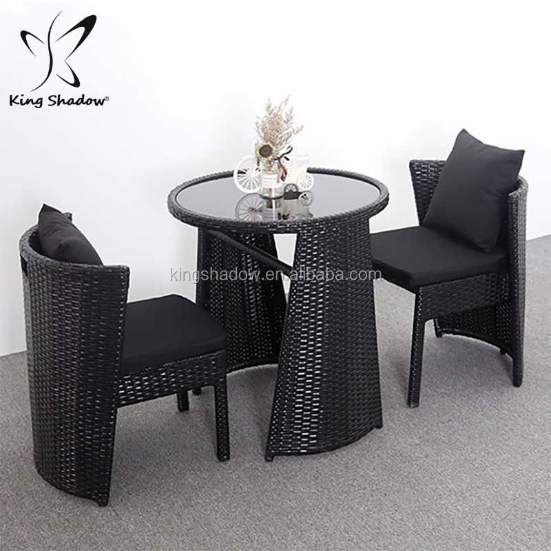 Wholesale manufacturer wicker rattan dining set table and chair outdoor furniture