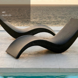 Outdoor Furniture S Shape Chair Hotel Swimming Pool Leisure Rattan Chair lounge chair