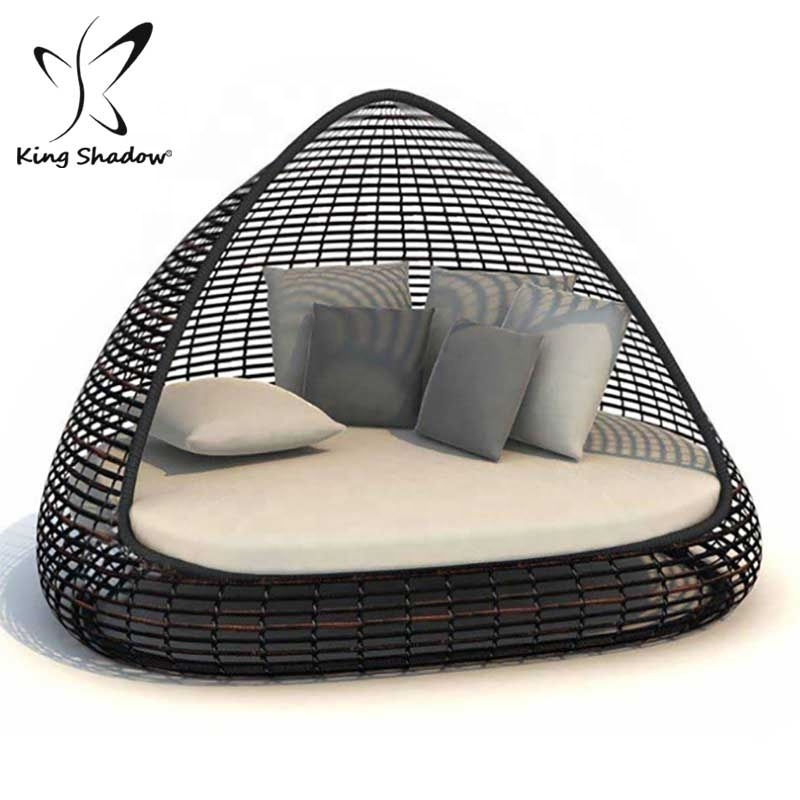 Outdoor Furniture Sun Lounger Wicker Sunbed  Garden Patio Rattan Daybed Swimming Pool Beach Club Furniture