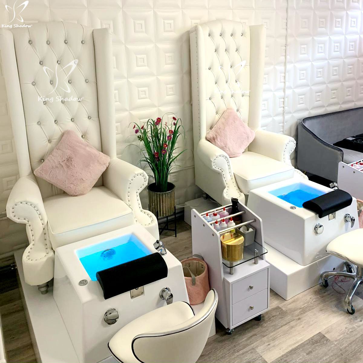 Beauty Salon Furniture Luxury Throne Chairs Foot Tub Bowl No Plumbing Used Spa Pedicure Chair Nail Salon Pedicure Jet