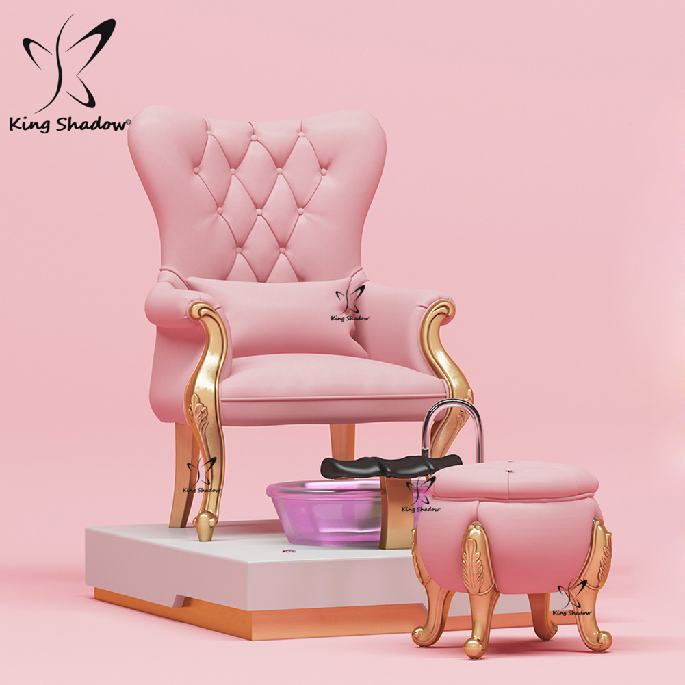 Queen Spa Chair Foot Spa Chair Used Pedicure Chairs for Sale Pedicure Station Luxury Beauty Salon Furniture Pink 110v / 220v