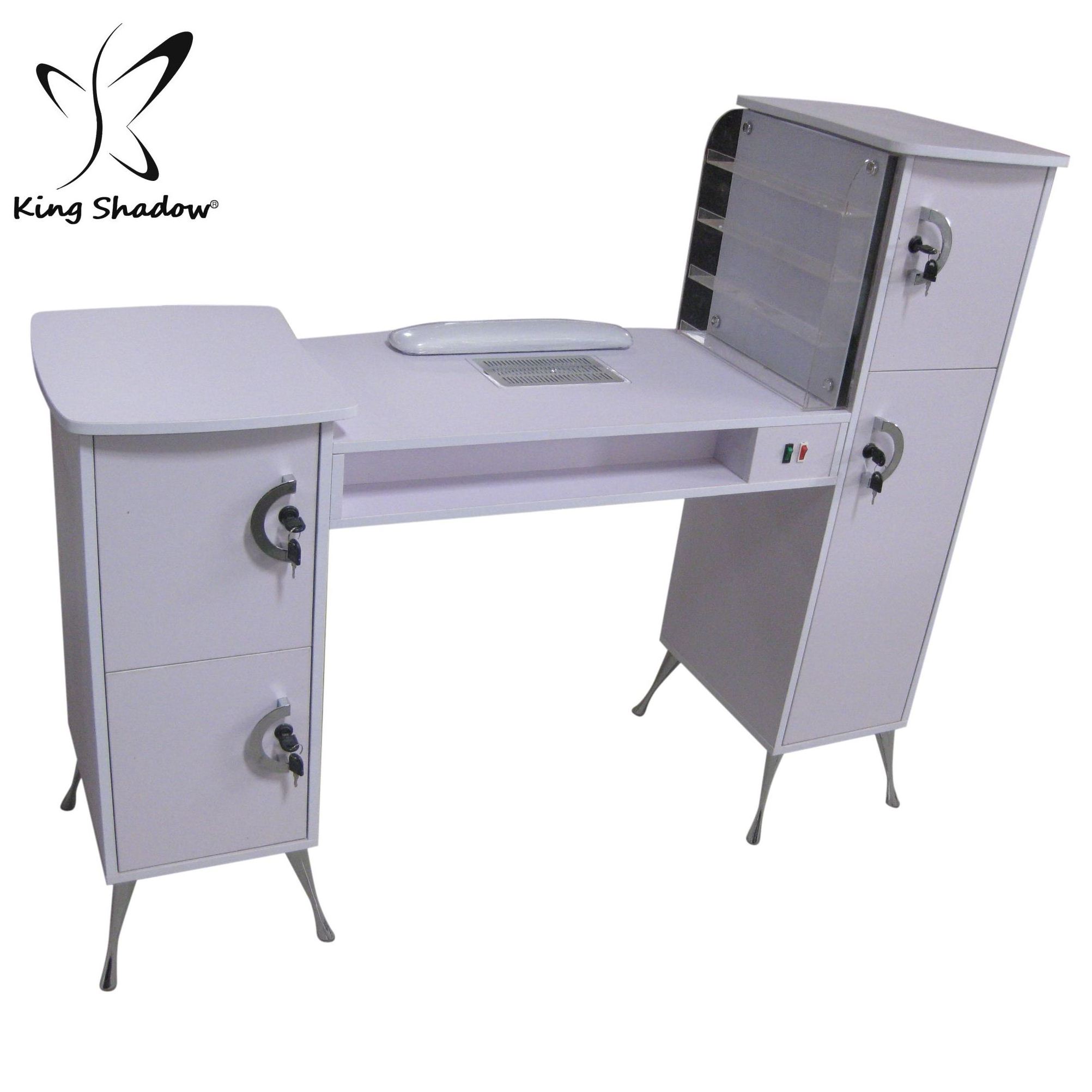 Nail Art Technician White Desk Manicure Table Salon Workstation Nail Table