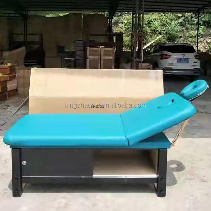 Wooden facial spa massage table cosmetic lash beds beauty salon bed with hole