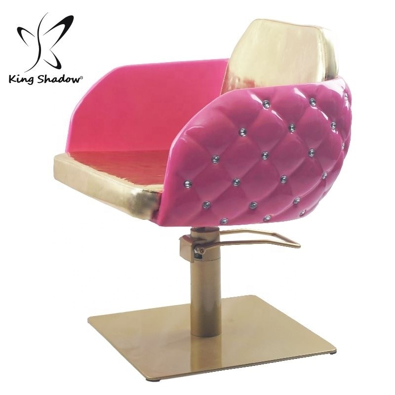 Beauty salon furniture sets pink mouth lips shape waiting sofa styling mirror station hairdressing chair barber chairs