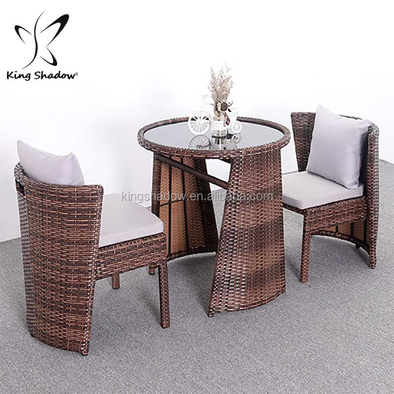 Wholesale manufacturer wicker rattan dining set table and chair outdoor furniture