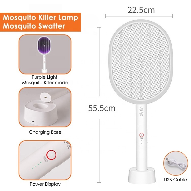 Outdoor Fly Zapper Electronic Mosquito 2500V 1200mAh Killer Racket Raquete mosquito