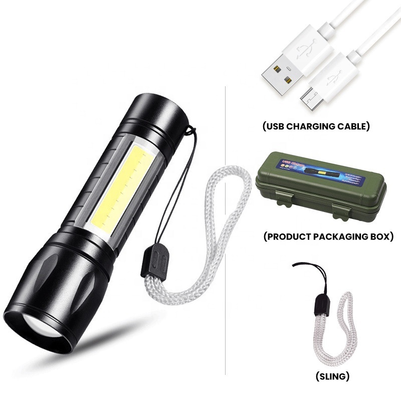 Flashlight Hand LED flash torch light Qutdoor 360 Lumen XMI T6 Waterproof LED Zoomable Flashlight