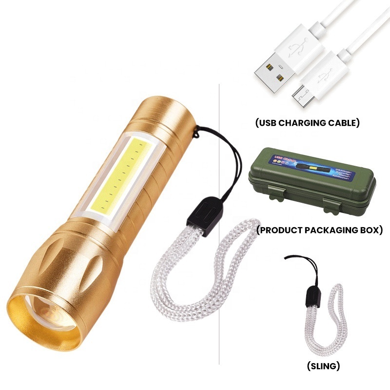 Flashlight Hand LED flash torch light Qutdoor 360 Lumen XMI T6 Waterproof LED Zoomable Flashlight