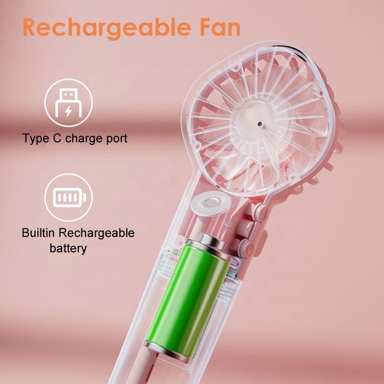 Gift Sets Mini Handheld Misting Fan Rechargeable Outdoor Portable Hand Water Spray Mister Mist Fan with Water Spray Mist Bottle