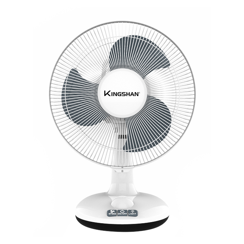 AC DC 12 INCH Air Cooler 3 Speeds 6V Electric Desk Fans Cooling Charging Solar With LED Light Rechargeable Table Fan