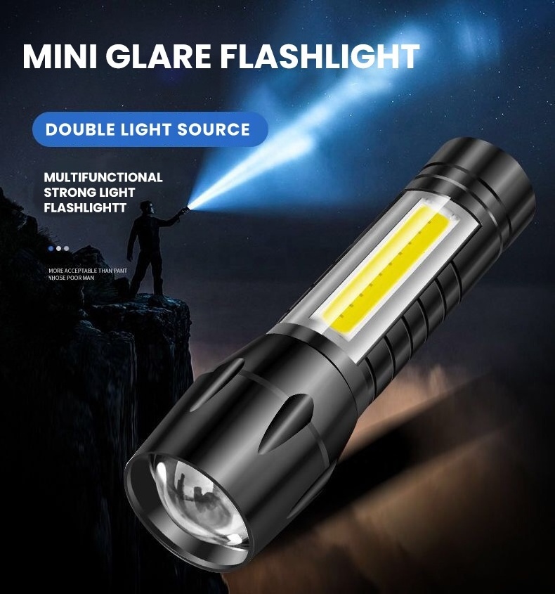 Flashlight Hand LED flash torch light Qutdoor 360 Lumen XMI T6 Waterproof LED Zoomable Flashlight