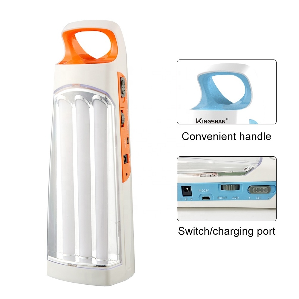 Hiking Emergency Light Brightness AC DC Cord USB Rechargeable Solar Handy Lantern