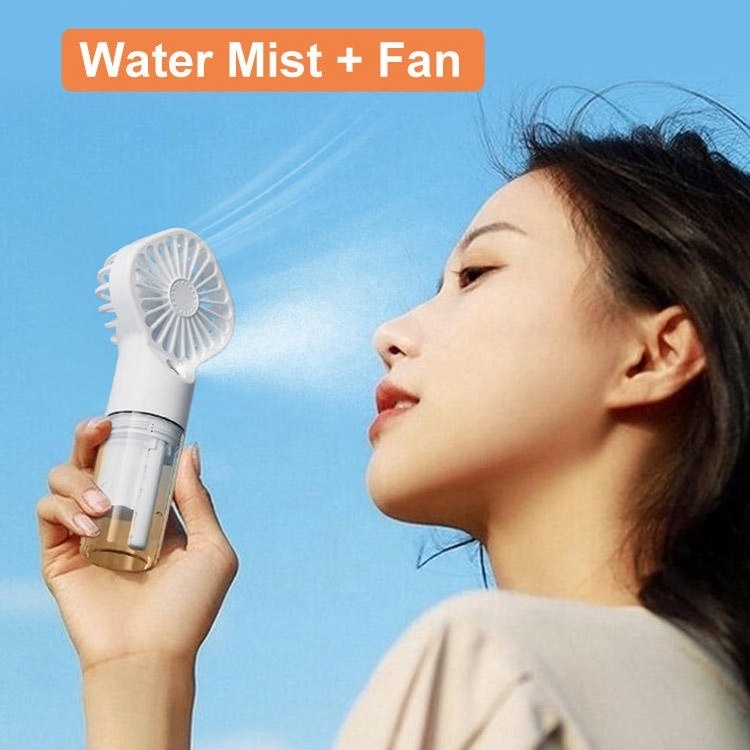 Gift Sets Mini Handheld Misting Fan Rechargeable Outdoor Portable Hand Water Spray Mister Mist Fan with Water Spray Mist Bottle