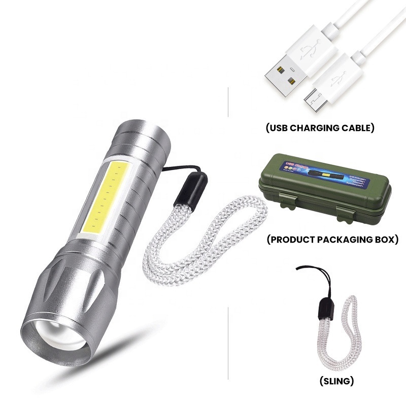 Flashlight Hand LED flash torch light Qutdoor 360 Lumen XMI T6 Waterproof LED Zoomable Flashlight