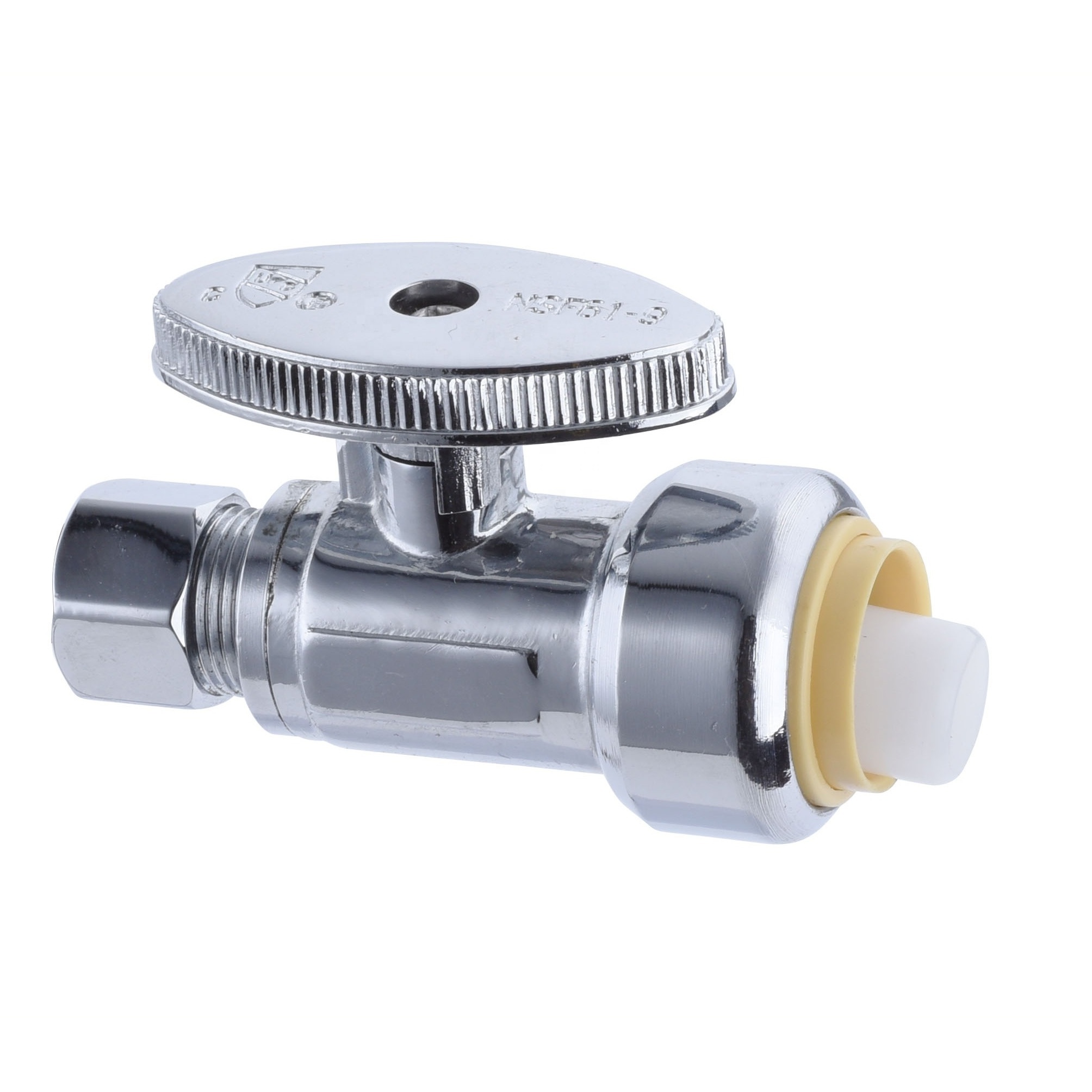 Lead Free Brass Push-Fit ball valve North America Push to connect plumbing fitting PEX angle valve quick connect valve