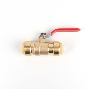 Lead free push fit valve brass quick push fit ball valves