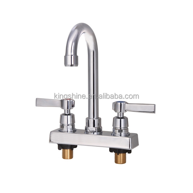 CUPC Wall Mounted kitchen dual cross handle faucet lead free brass sink faucet basin faucet