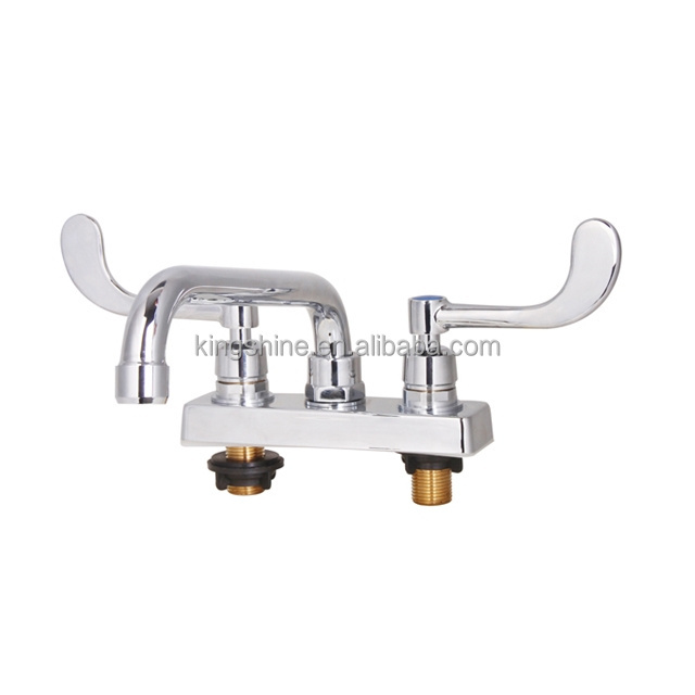 CUPC Wall Mounted kitchen dual cross handle faucet lead free brass sink faucet basin faucet