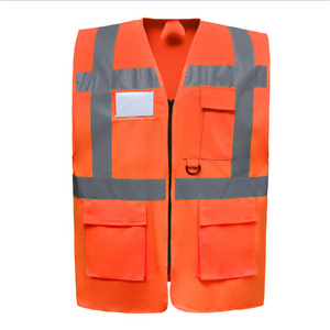 Reflective Safety Vest for Men Women with Pockets Zipper High Visibility Mesh Construction Work Vest