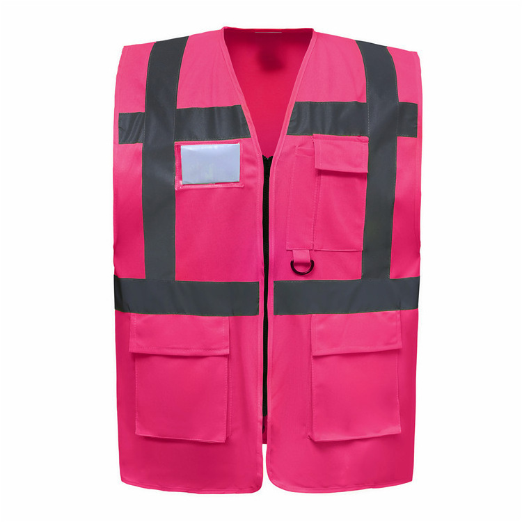 Reflective Safety Vest for Men Women with Pockets Zipper High Visibility Mesh Construction Work Vest