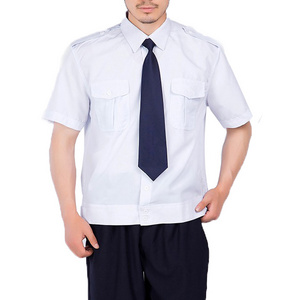 Custom Design 100% Polyester Twill Fabric Work Wear Short Sleeve Shirt and Pants Set Doorman Security Uniform