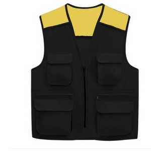 100% Polyester Wholesale Volunteer Multi Pockets Fishing Men Plain Utility Vest