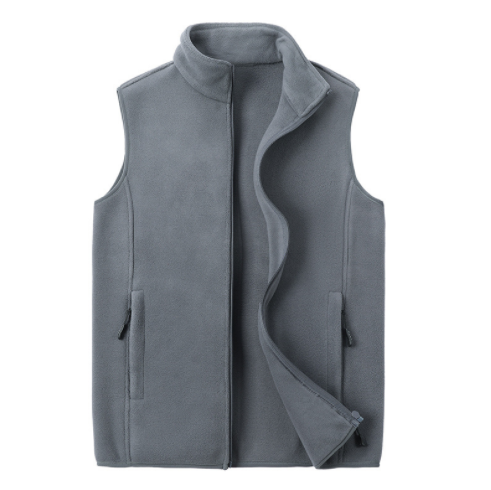 100% polyester custom waistcoat fleece vest for men vest uniform winter women blank custom logo embroidery zipper black vest