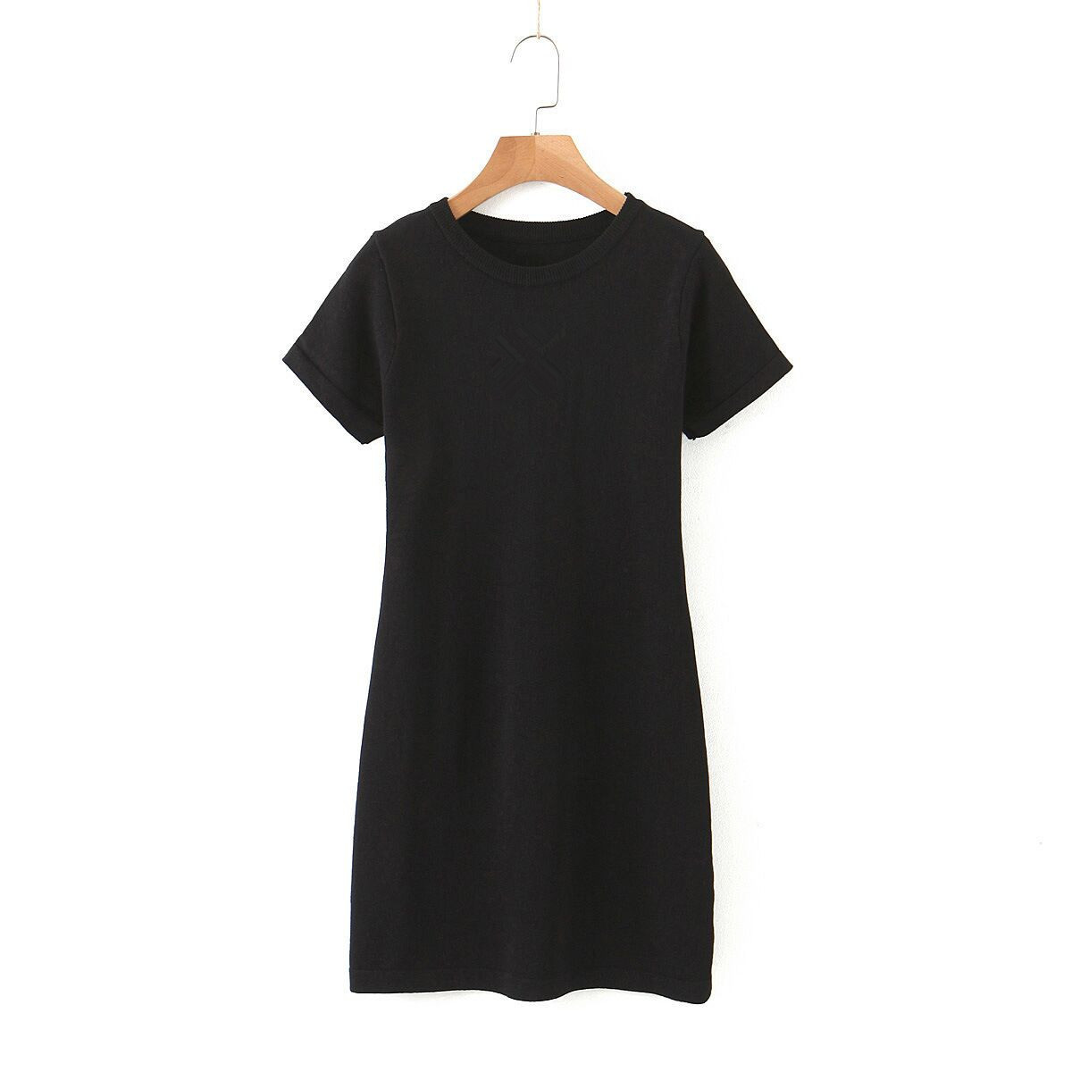 wholesale 100% cotton short sleeve t shirt dress women summer high quality crew neck printing dress ladies blank sleeping dress