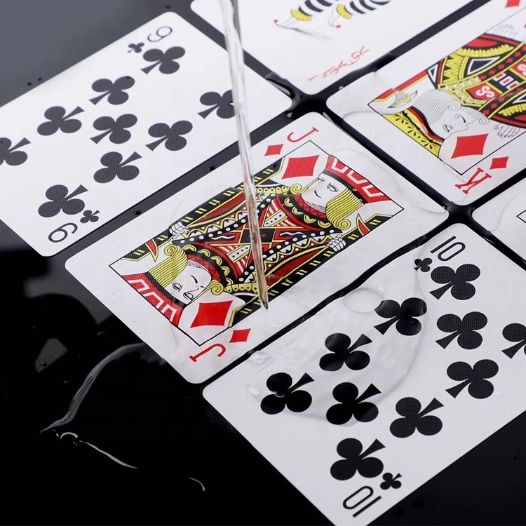 Custom professional thickness plastic pvc material water proof poker playing cards