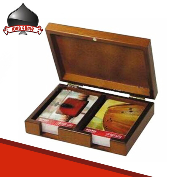 Custom wooden box for travel playing cards poker set printing in wood box