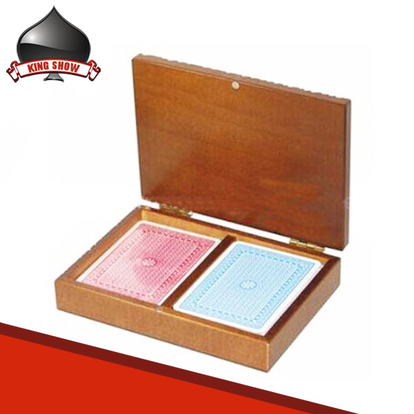 Custom wooden box for travel playing cards poker set printing in wood box