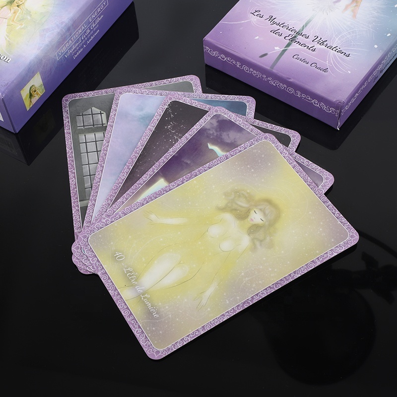 professional printing paper plastic tarot playing cards set for desitiny with paper boxes