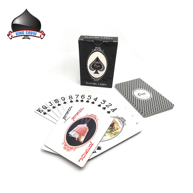 Factory Cheap Price Poker Vintage Blank Black Cards Both Sides Custom Playing Card