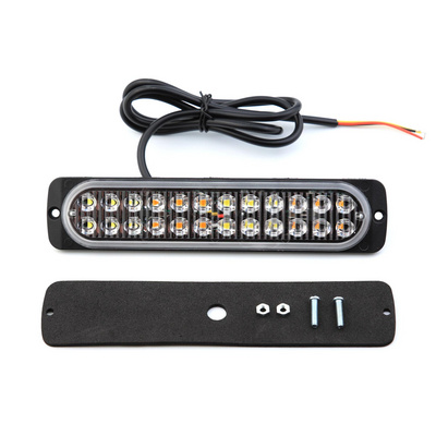 24 LED Amber Strobe Lights for Vehicles Trucks Emergency Strobe Lights 12V -24V Warning Hazard Flash Strobe Lights Bar Grille