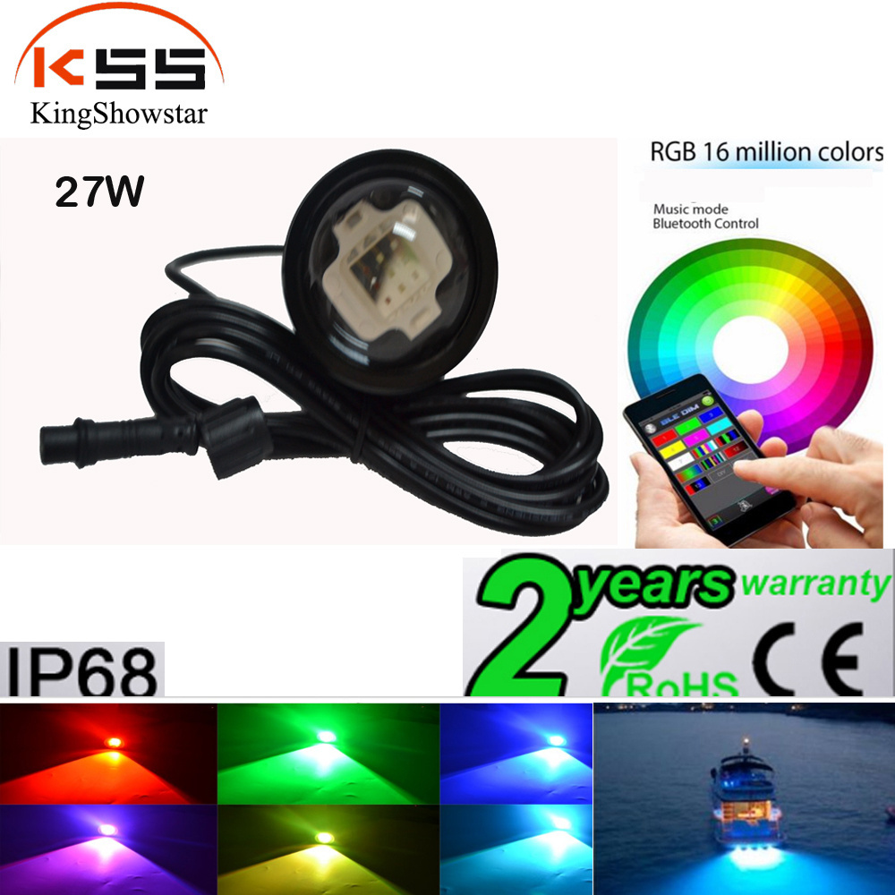 IP68 27W Led Multi-color RGB Boat Drain Plug Underwater Light marine screw yacht lights