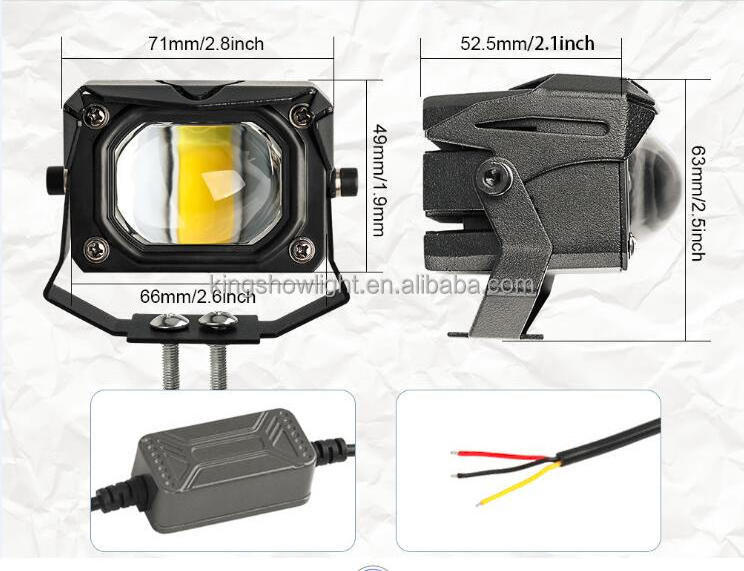 Led Lights For Motorcycle 18w Headlight Spotlight Led Fog Driving Lights High Low Beam Auxiliary Light For Truck Scooter Bike