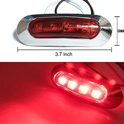 Kingshowstar 4LED Boat Marine Light Interior Courtesy Strip Light Deck Navigation Night Fishing Lighted for Kayak Pontoon