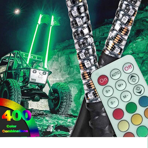 3FT  LED Whip Lights Dancing Chasing Color Quick Release for Off Road Sand Dune Buggy UTV ATV Polaris RZR 4X4